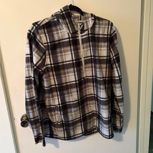 O'Neill Black and Cream Plaid Pullover